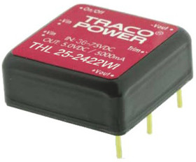 Przetwornica DC-DC, 25W, Uwe 9 → 36 V DC, Uwy ±12V dc, Iwy ±1040mA Nie, TRACOPOWER Nie