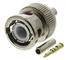 Złącze koncentryczne Montaż na kablu Męski 50Ω typ złącza Złącze BNC Połączenie zagniatane typ kabla RG178/U