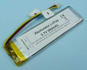 650mAh 3,7V Li-PO 3-PIN 90x25x6mm