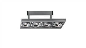 Oprawa Zwieszana Prostokątna Szara 40W/830 4Xar111 Led Flash 1S Relco