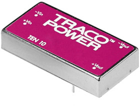 DC converter, 9-18 VDC, 10 W, 1 output, 12 VDC, 80 % efficiency, TEN 10-1212