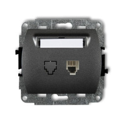 TREND Gniazda telefoniczne pojedyncze 1xRJ11, 4-stykowy grafitowy 11GT-1