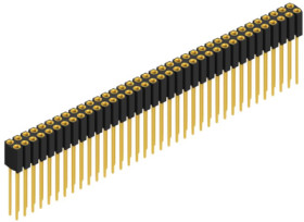 Socket header, 72 pole, pitch 2.54 mm, straight, 10025870