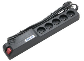 Listwa zabezpieczająca przedłużacz elektryczny z uziemieniem 5 gniazd, przewód 5m