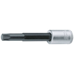 Gedore 1394320 Screwdriver Bit Socket 3/8&quot;, Long XZN multi-point M8