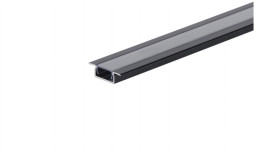 Profil Led Basic Plus 2M Czarny Z Osłoną Przeźroczystą Clf