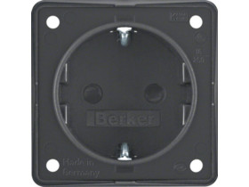 Integro Flow Gniazdo schuko z podwyższoną ochroną styków antracyt 947792505 HAGER