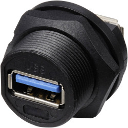 TRU COMPONENTS TC-13543572 USB 3.0 Female to Female Receptacle Threaded