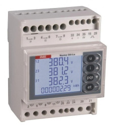 Miernik parametrów sieci NEMO D4-LE na TH35 A80-265VAC/110-300VDC 1-5A 500V wyjście impulsowe + RS485 MFD4421