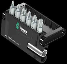 WERA 05056296001 PZ-Bits + Universal Bitholder Bit-Check 7 PZ Universal 1