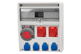 Rozdzielnica ULISSE 17M - gniazda 2x32A 5p, 63A 5p, 4x230V /17 modułów/