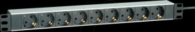 19071620 19" socket outlet, 1U, 9-port