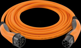 5555934027 Type 2 cable, standard, 22 kW, 32 A, 3 -phase, 5 m, orange