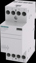 Installation contactor, 4 pole, 25 A, 4 Form A (N/O), coil 230 VAC, screw connection, 5TT5830-0