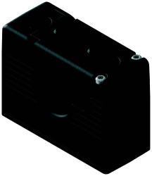 Kątownik mocujący Fränkische Rohrwerke 4892600800 czarny 6 szt.