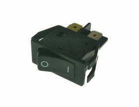 Przełącznik kołyskowy dwuobwodowy czarny (16A/250V)