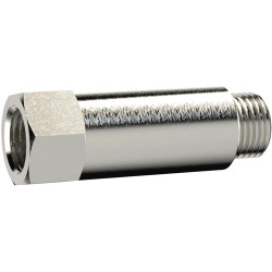 Extension piece, L 51 mm, 25 bar, brass, nickel-plated, for pipe systems, 111534