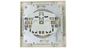 Gniazdo Pojedyncze Asfora Z/U Z Przesłonami Kremowe Z Ramką Eph2800223