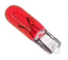 Żarówka samochodowa T05: 12V/1.2W czerwona