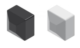 Nakładka ochronna profilu aluminiowego czarny RAL9005 NOPAL40x40CZ 890403