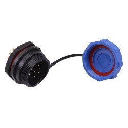 9 Pin Waterproof W21 Male Socket Panel Mount Connector IP68