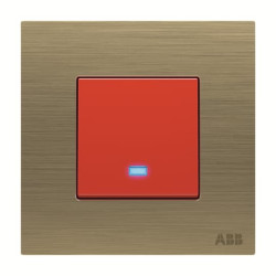 Włącznik światła, 45A, 250V, 1-przyciskowy, 2-biegunowy, IP20 Millenium, ABB