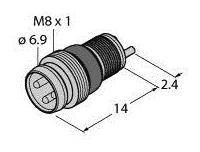 Turck 6934780 Wbudowane złącze czujnika/aktuatora ESGP4L, 1 szt.