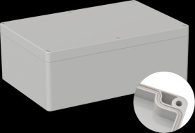 Industrial housing, 240.3 x 160.3 x 90 mm, IP66, light gray