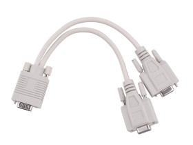 Adapter VGA (15pin męski) -2x (15pin żeński)