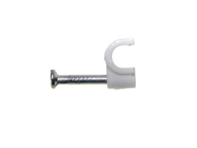 Uchwyt kabla okrągły 4mm KN-4 biały