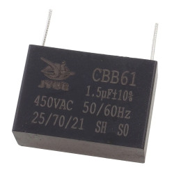 Kondensator rozruchowy do silnika 1.5uF 450VAC CBB61 do druku