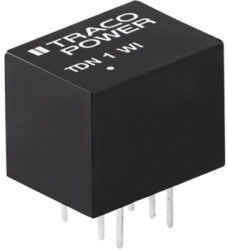 DC converter, 4.5-18 VDC, 1 W, 1 output, 9 VDC, 79 % efficiency, TDN 1-1219WI