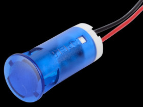 QS123XXB12 Indicator LED, 12 V DC, 12 mm, wired, blue