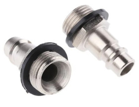 Szybkozłączka pneumatyczna, materiał Mosiądz, stal, złącze G 3/8 męskie, RS PRO CEJN 320, JWL 520, JWL 530, Parker PEF,