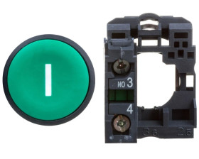 Przycisk sterowniczy 22mm zielony 1Z z samopowrotem XB5AA3311