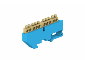 Listwa zaciskowa ochronna 10-modułowa/10x16mm2/Niebi/TM/ LZ1001-N R739544 AN-KOM