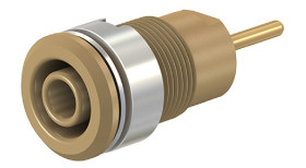 Gniazdo bananowe Żeński typ Gniazdo bananowe Brązowy 24A Staubli rozmiar 4 mm