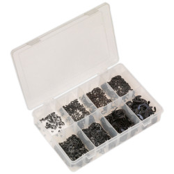 Sealey AB012ER E-Clip Retainer Assortment 800pc Metric
