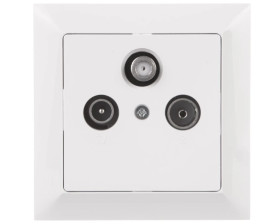 PREMIUM Gniazdo antenowe RTV/SAT białe GAPS-Pr