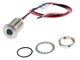 Lampka kontrolna do montażu panelowego 10.8 → 13.2V dc, niebieska 10mm LED Wyprowadzenia RS PRO