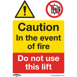 Worksafe SS43P10 Safety Sign Caution Do Not Use Lift - Rigid Plastic - PK10