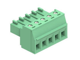 3.81MM EURO PLUG RA GRN 5CKT