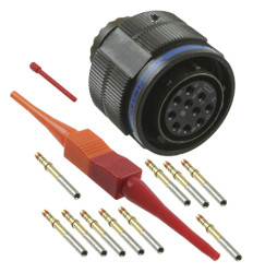 Złącze 10-pinowe Męski Amphenol Limited Żeński Swobodne zawieszanie MIL-DTL-38999 rozmiar 13