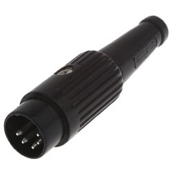 Wtyk Din 8 -pinowe Męski Montaż na kablu 34 V AC/DC 8P