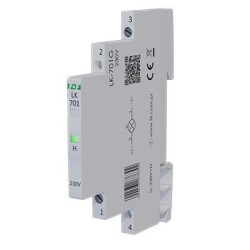 Lampka modułowa 1-fazowa zielona LED Slim 1/2 modułu 230V LK-701G