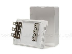 Skrzynka rozdzielcza na 30 par, 3 łączówki LSA, zamykana na zatrzask
