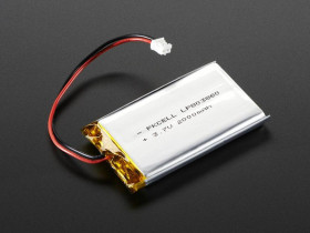 Adafruit Lithium Ion Battery - 3.7V 2000mAh