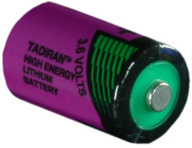 Lithium-battery, 3.6 V, 1/2R6, 1/2 AA, round cell, surface contact, 1110850100