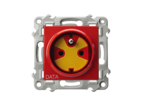 SZAFIR Gniazdo pojedyncze z uziemieniem DATA z kluczem uprawniającym biały GP-1ZZK/m/00 OSPEL