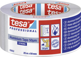 Taśma aluminiowa tesa 63652-00001-00 STRONG (D x S) 25 m x 50 mm 25 m 1 szt.